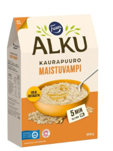 Овсяные хлопья FAZER Alku Maistuvampi kaurapuuro 500г