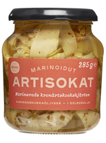 Маринованные артишоки с зеленью Herkku 285г