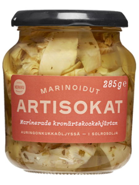 Маринованные артишоки с зеленью Herkku 285г