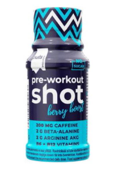 Предтренировочный комплекс PULS PRE-Workout Shot Berry boost 60 мл