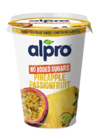 Ферментированный соевый йогурт Alpro More Fruit No Added Sugars 400г Ананас Маракуйя