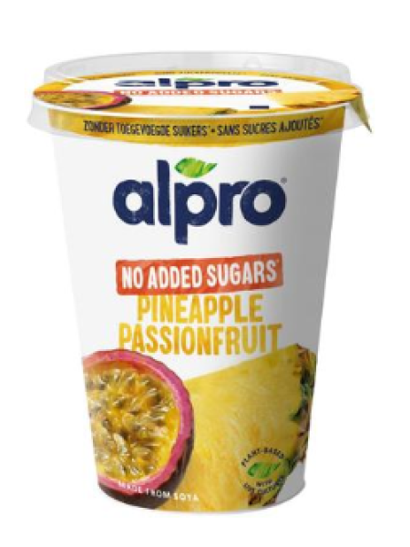Ферментированный соевый йогурт Alpro More Fruit No Added Sugars 400г Ананас Маракуйя