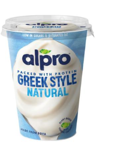 Греческий соевый йогурт Alpro Greek Style Naturell Maustamaton 400г без добавок 