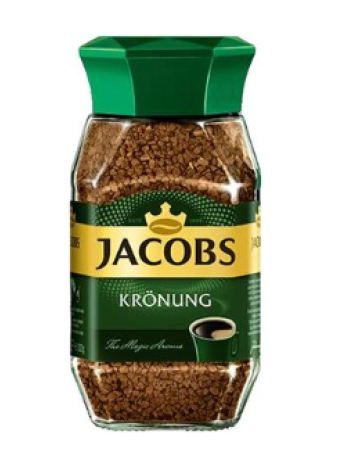 Сублимированный растворимый кофе Jacobs Krönung 95 г в стекле