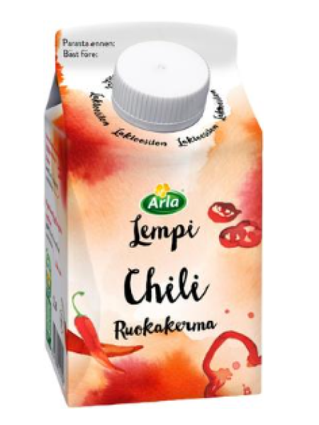 Сливки кулинарные с перцем чили Arla Lempi Chili ruokakerma 2дл без лактозы