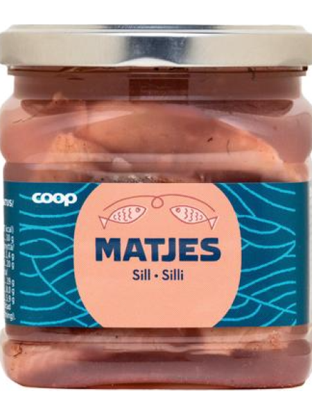 Кусочки сельди в соусе матье Coop matjessilli 500/240г