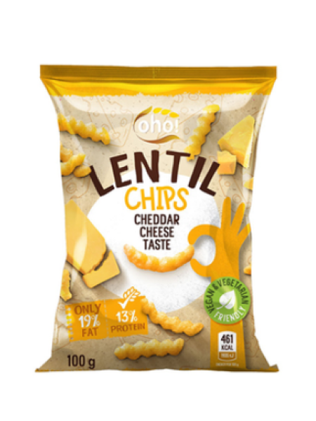 Чечевичные чипсы с сыром Чеддер OHO! Lentil  Cheddar juustuga 100 г