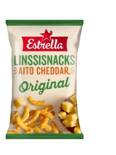 Чечевичные снеки со вкусом сыра Чеддер Estrella Linssisnacks Cheddar 125г