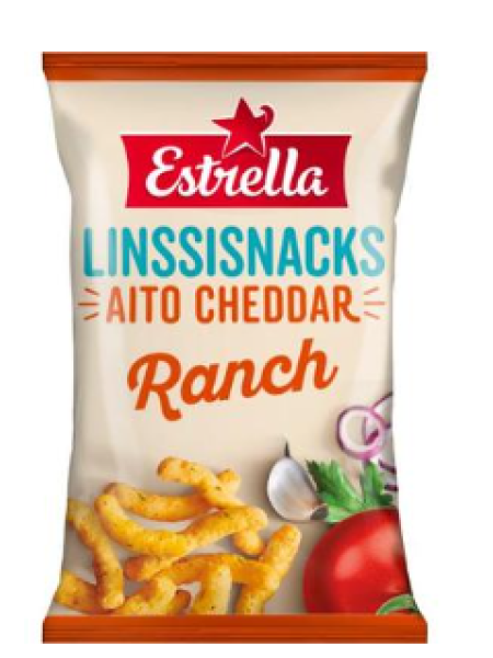 Снеки из чечевицы с сыром чесноком и томатами Estrella 125г