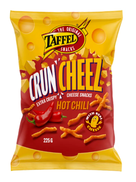 Сырные снеки Taffel CrunCheez острый перец чили 225г