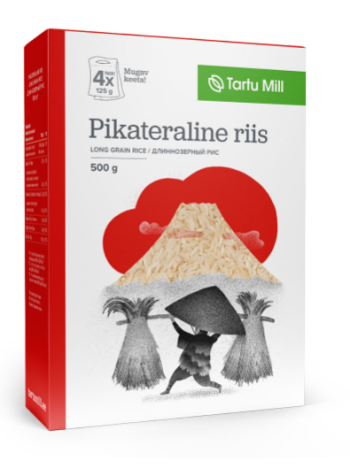 Длиннозерный рис TARTU MILL 4 x 125г