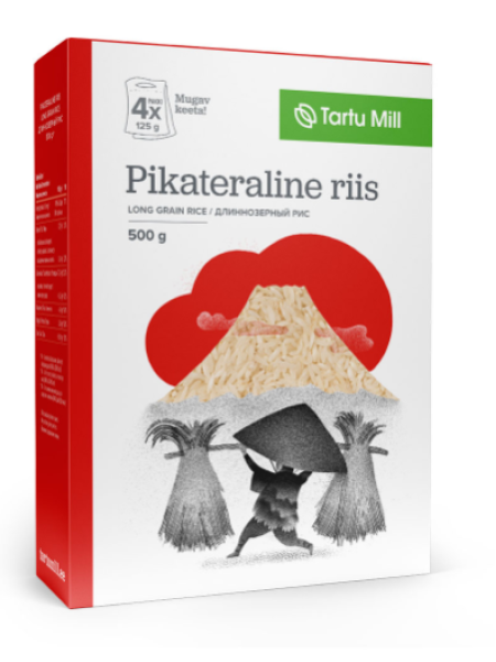 Длиннозерный рис TARTU MILL 4 x 125г