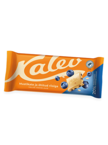 Белый шоколад с черникой и воздушным рисом Kalev 95г