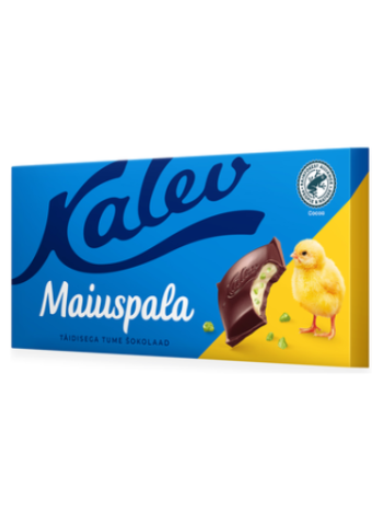 Темный шоколад с зелеными фисташками Kalev Maiuspala 100 г