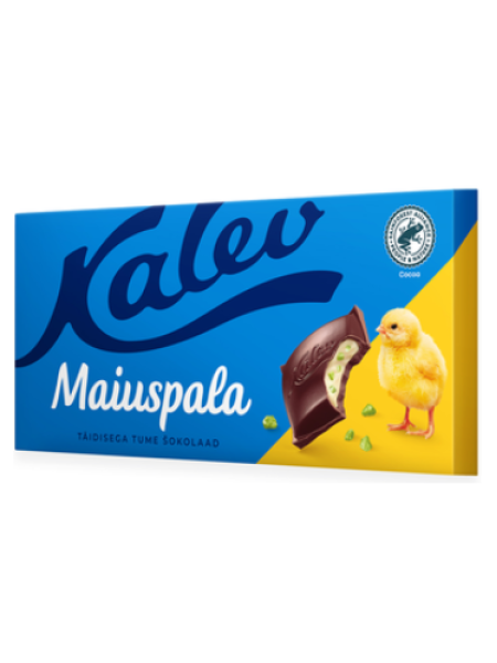 Темный шоколад с зелеными фисташками Kalev Maiuspala 100 г