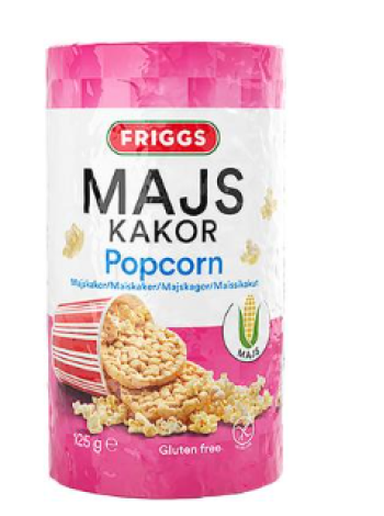 Кукурузные хлебцы Friggs Попкорн 125г без глютена