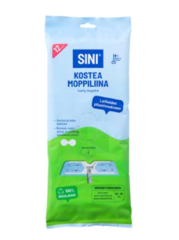 Одноразовые салфетки для швабры Sini Kostea moppiliina 12 шт