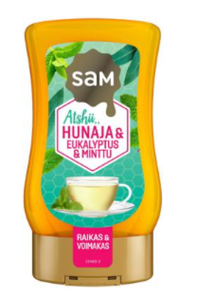 Мед цветочный с эвкалиптом и мятой SAM EUKALYPTUS Hunaja&Eukalyptus&Minttu 250г 