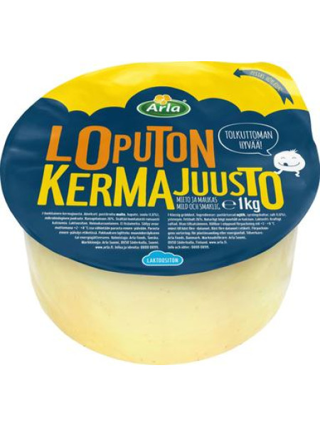 Сыр Arla Loputon kermajuusto 1кг без лактозы