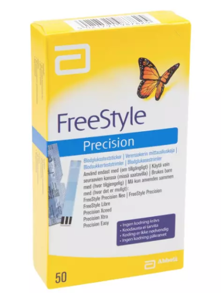 Полоски для измерения сахара в крови FREESTYLE PRECISION 50шт