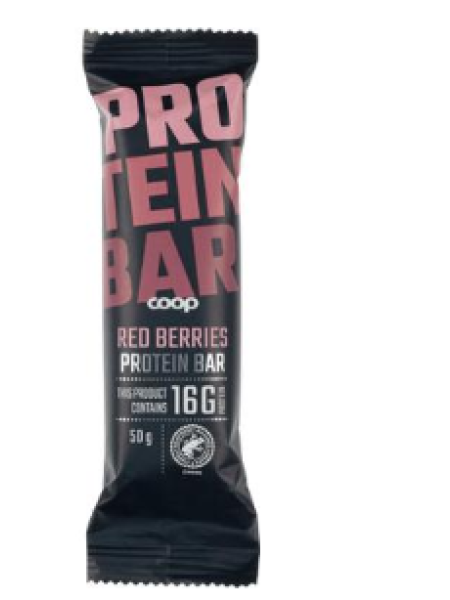 Протеиновый батончик Coop 50г с ягодным вкусом, покрытый йогуртом