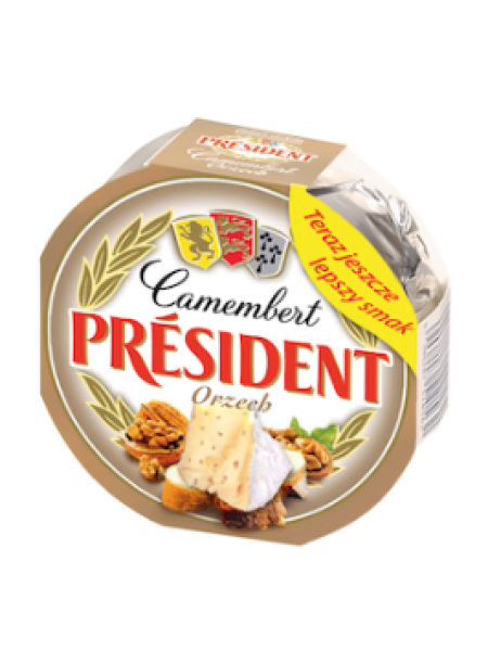 Сыр камамбер с орехами PRESIDENT Camembert juust pähklitega 120г