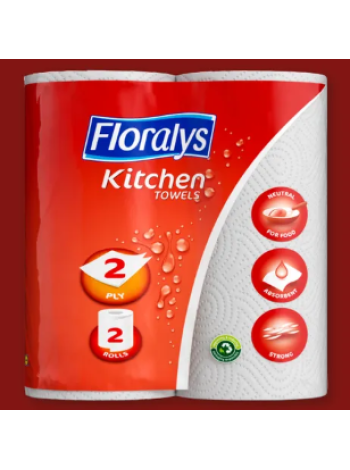 Бумажные полотенца Floralys Kitchen 2х слойные