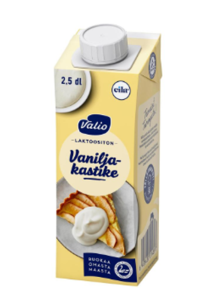 Заварной крем Valio vaniljakastike 9% 2,5 дл ультрапастеризованный безлактозный