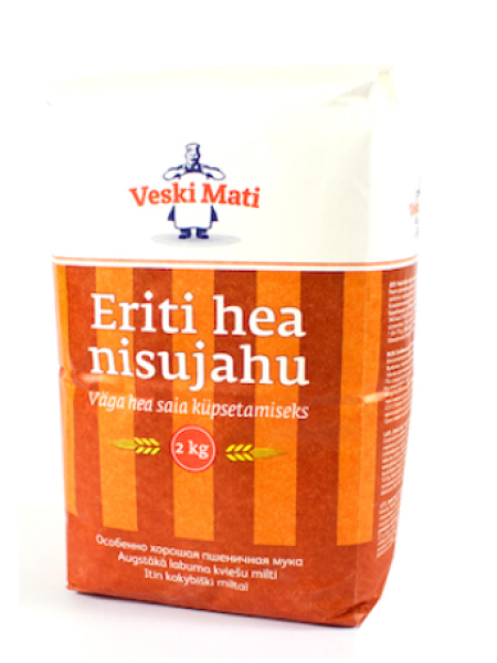 Мука пшеничная высшего сорта VESKI MATI Nisujahu 2 кг