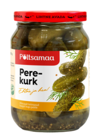 Соленые огурцы PÕLTSAMAA Perekurk terved 680/360г