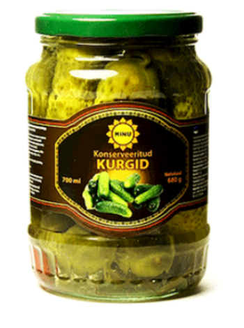 Маринованные огурцы MINU KONSERVEERITUD KURGID 680/360г