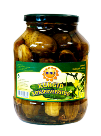 Маринованные огурцы MINU KONSERVEERTUD KURGID 1680/840г