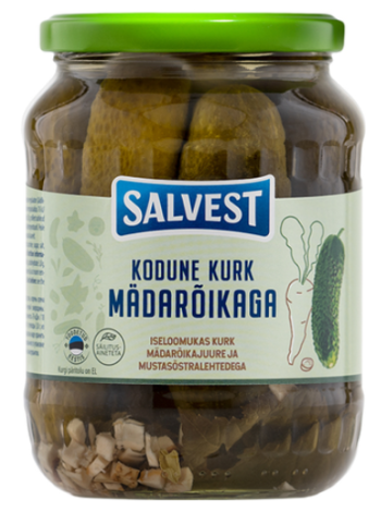 Огурцы домашние с хреном SALVEST Kodune kurk mädarõikaga 675/358г