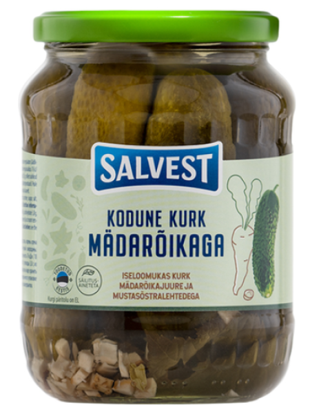 Огурцы домашние с хреном SALVEST Kodune kurk mädarõikaga 675/358г