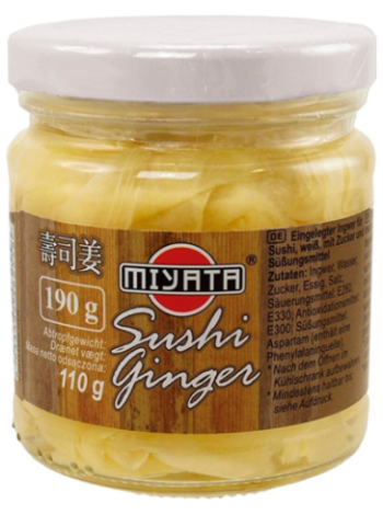 Имбирь маринованный для суши Miyata 190 г