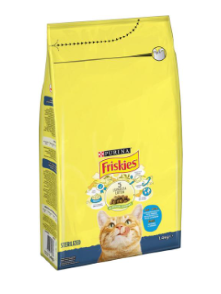 Корм для стерилизованных кошек Friskies Sterilised Cats Lohta ja Kasviksia 1,4 кг лосось и овощи