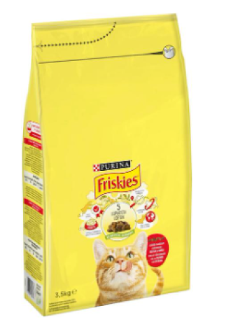 Сухой корм для взрослых кошек Friskies 3,5 кг говядина курица