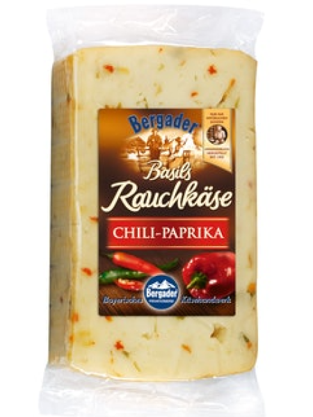 Копченый сыр с перцем чили Bergader chili paprika 200г