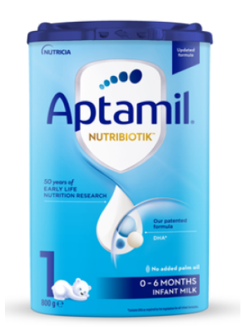 Детская смесь на молочной основе с рождения Aptamil NUTRIBIOTIK 1 800г
