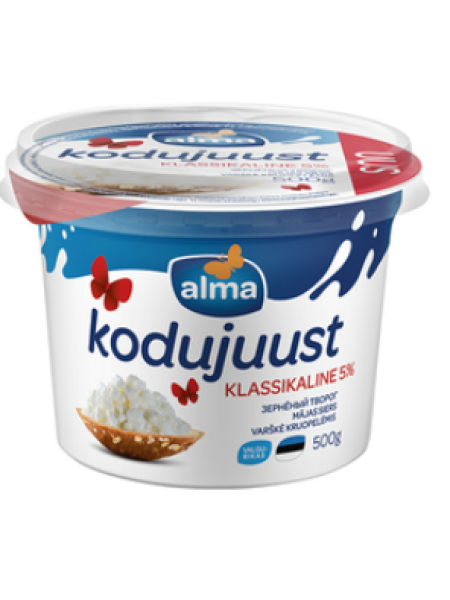 Творог зерненый ALMA Kodujuust 5% 500г