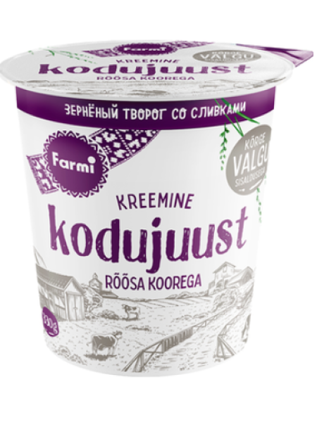 Зерненый творог с большим количеством сливок FARMI 330г