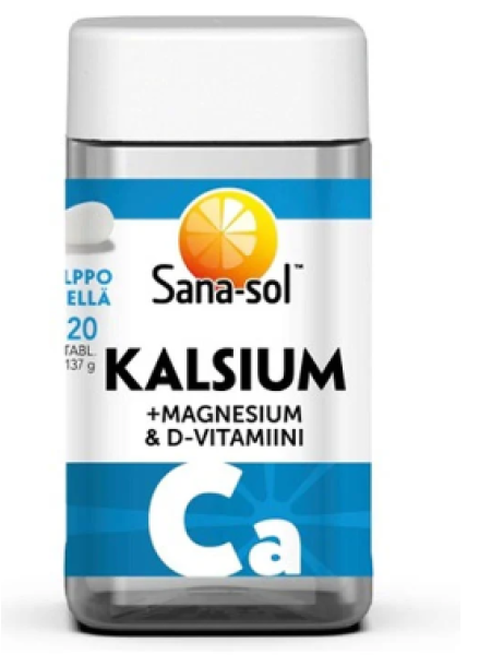 Биологически активная добавка Sana-sol Кальций+Магний+витамин D 120 табл