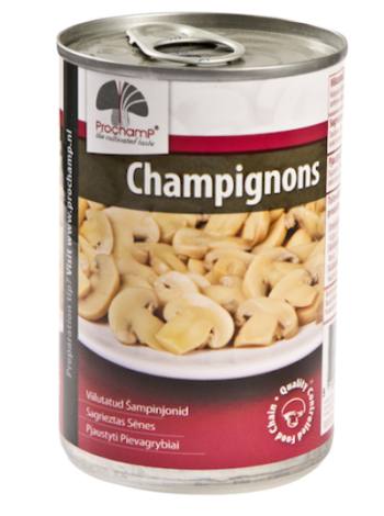 Шампиньоны резанные PROCHAMP 290/155 г в ж/б