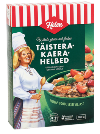 Цельнозерновая овсянка Helen täisterakaerahelbed 500г