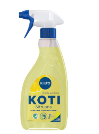 Биоразлагаемый спрей для общей очистки Kiilto Koti Sitruuna Biohajoava Yleispuhdistussuihke 600 мл лимон