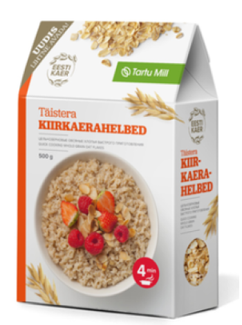 Цельнозерновая овсяная каша быстрого приготовления TARTU MILL 500 г