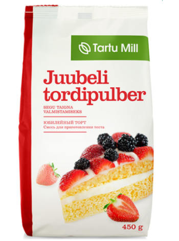 Мучная смесь для приготовления бисквита TARTU MILL Tordipulber Juubeli 450 г