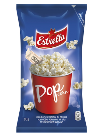 Мини попкорн с солью ESTRELLA 90г