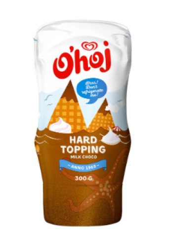 Соус десертный молочный шоколад O'hoj Hard Topping 300г