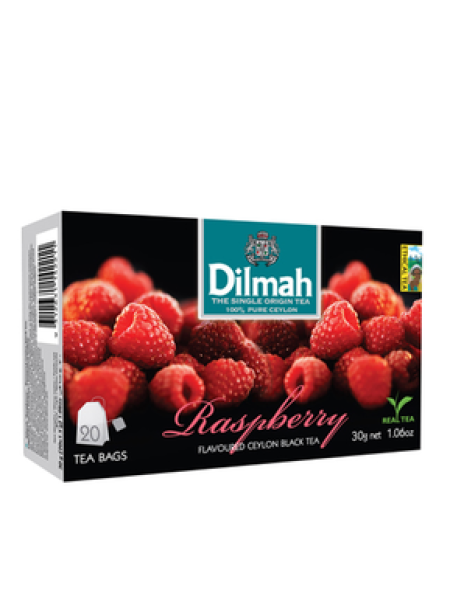 Черный цейлонский чай со вкусом малины Dilmah 20х1.5г
